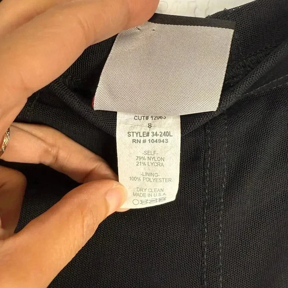 Veronique‎ Young Maxi Skirt Size 8 Black Lined Mesh - Picture 7 of 11